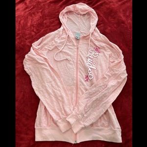 mcbling y2k style zip up hoodie